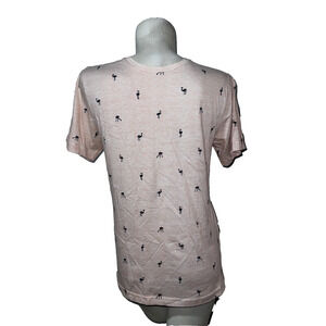 Denim & Flower Ricky Singh Top Men's Size M Pink Graphic Vacation SS Tee Shirt